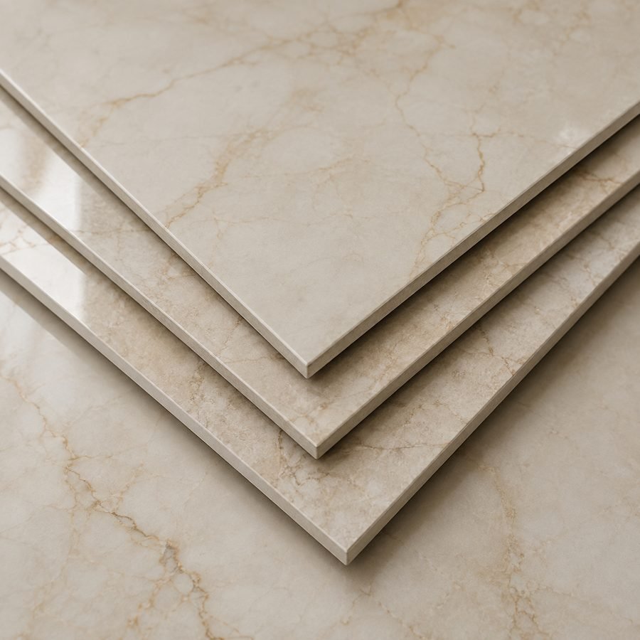 Carreaux effet marbre empilés